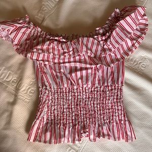Off the shoulder ruffle top